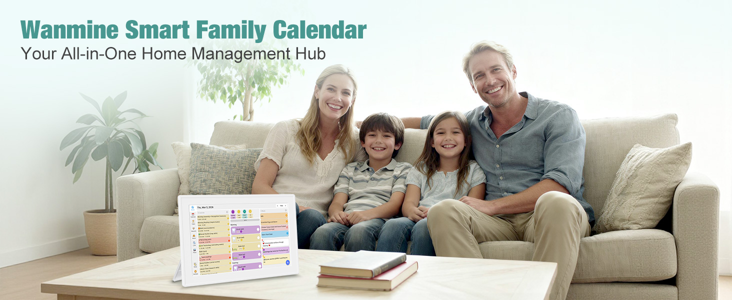 Wanmine Smart Family calendar-all in one home management hub