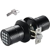 Keypad Door Knob Lock, Keyless Entry Door Lock with Anti-Slip Handle, Auto Lock, Waterproof Elect...