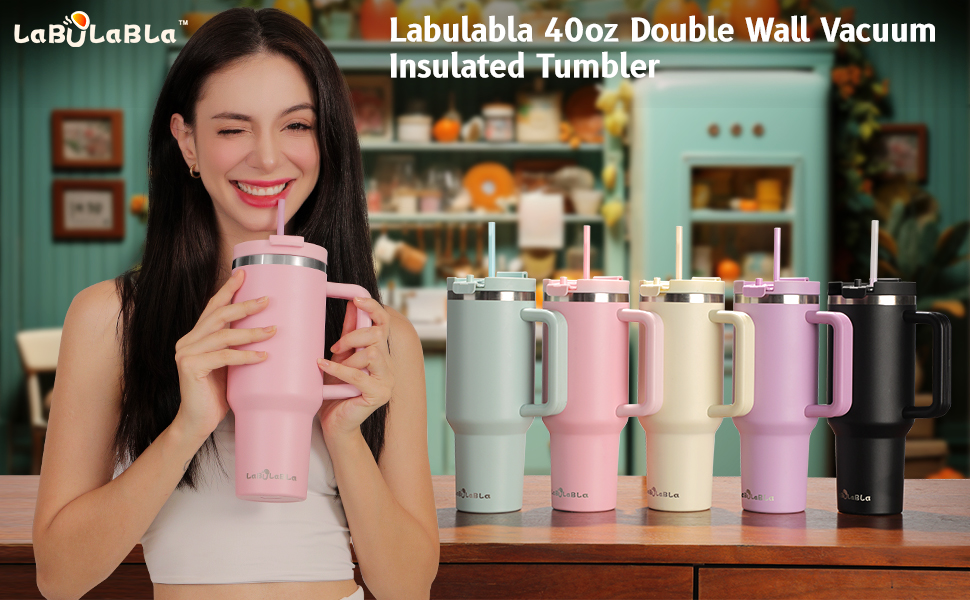 40oz tumbler with handle