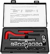 Jeanoko 17Pcs Thread Repair Kit M11x1.25 Thread Inserts Stainless Steel Rethreading Tap Kit Femal...