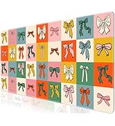 L-SPOUTTO Geometric Bow Desk Mat for Keyboard and Mouse,Cute XXL Large Mouse Pad,35.4x15.7in Non-...
