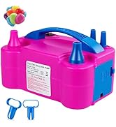 Motorenbau Electric Balloon Pump, Portable Electric Balloon Blower Machine Balloon Air Pump, Dual...