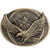 TYWestyles Belt Buckles for men women - Western Cowboy Belt Buckle American Flag and Eagle Belt B...