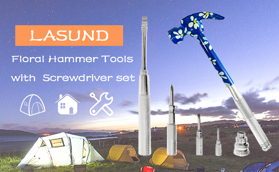 floral hammer tools with screwdriver set