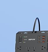 DEPOW Power Strip Surge Protector with 24 AC Outlets (1875W/15A), 6 USBs (2 USB-C Ports), 3400J S...
