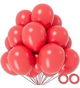 110pcs Pastel Red Balloon 12 Inch, Pastel Red Latex Balloons for Birthday Party Baby Shower Weddi...