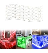 Lichaser 4 Pack LED Backlight Sheet RGB 24V 45W, Dimmable LED Panel Sheet Compatible with Alexa, ...