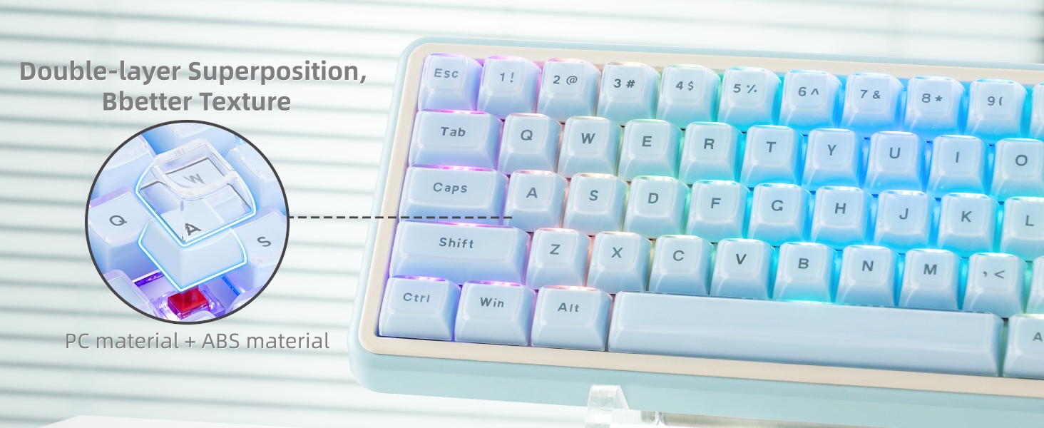 Jelly Keycaps, Mechanical Keyboard for keycaps Set, OEM Profile Clear Key Cap
