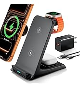 Eazpower Wireless Charger for Thick Cases of 10MM/Otterbox/Popsocket Compatible, 3 in 1 Charging ...