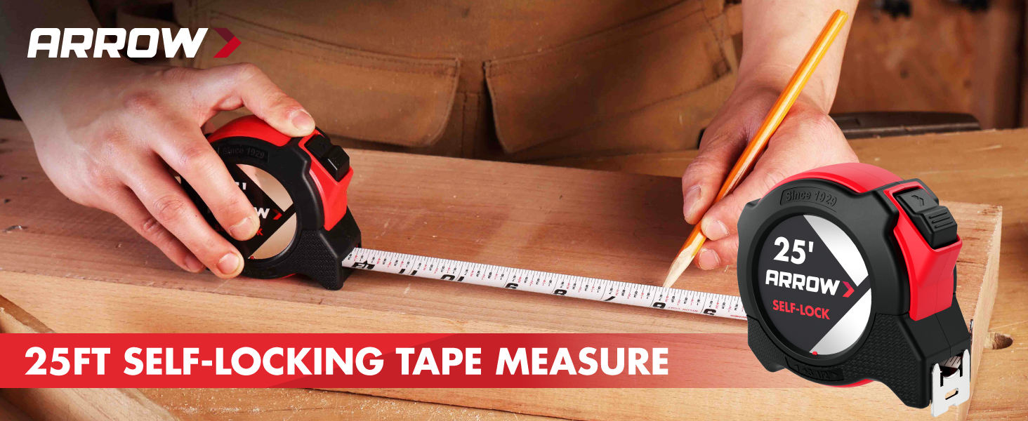 25FT SELF-LOCKING TAPE MEASURE