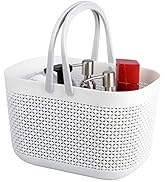 UUJOLY Plastic Organizer Storage Baskets with Handles, Shower Caddy Bins Organizer for Bathroom a...