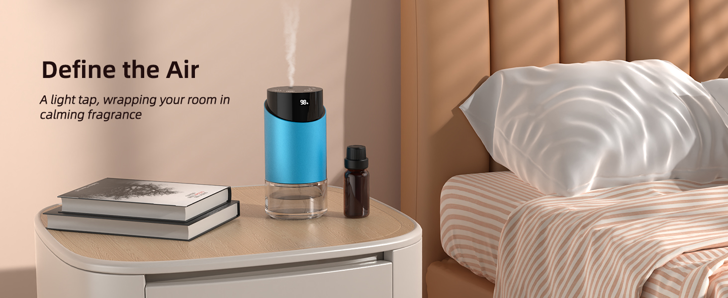 waterless diffuser essential oil scent aromatherapy portable battery operated home room office mini