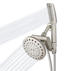 Both shower head sprays 2-in-1 shower head combo