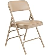 Premium Padded Portable Folding Chairs by National Public Seating – 1300 Series Upholstered, Heav...
