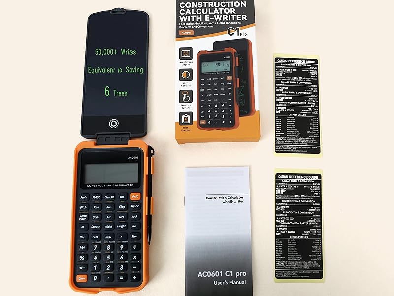 Construction Calculator with Writing Tablet Industrial &amp;amp;amp; Scientific Engineering Calculator