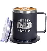AURAGIFTBS 12oz Self Heating Coffee Mug with USB Powered, “Best DAD Ever” Heated Coffee Mug, Idea...