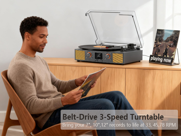 3-speeds record player