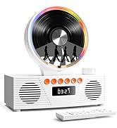 Retro Portable CD Player for Home Decor, CD Player with Speakers, Bluetooth/Battery/Remote, Deskt...