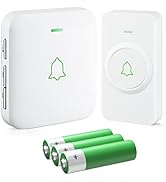 AVANTEK Wireless Door Bell, WA-11 Waterproof Battery Operated Doorbell Chime Operating at 1000 Fe...