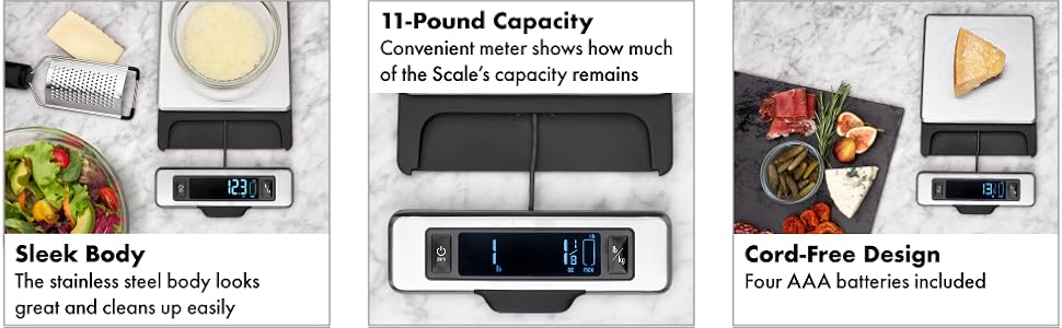 OXO Good Grips 11-lb Stainless Steel Food Scale