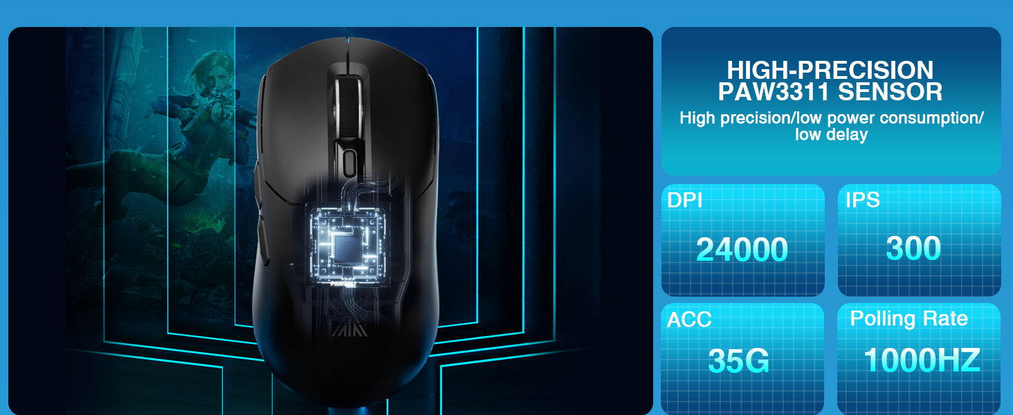 wireless gaming mouse with charging dock