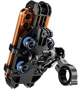 LOKTENWO Anti-Theft Motorcycle Phone Mount Holder with Vibration Dampener, with Solid Metal Arm &amp;...