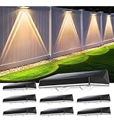 Solar Fence Lights Outdoor, 8-Pack 120LM Fence Lights Solar Powered, IP67 Waterproof Dusk to Dawn...