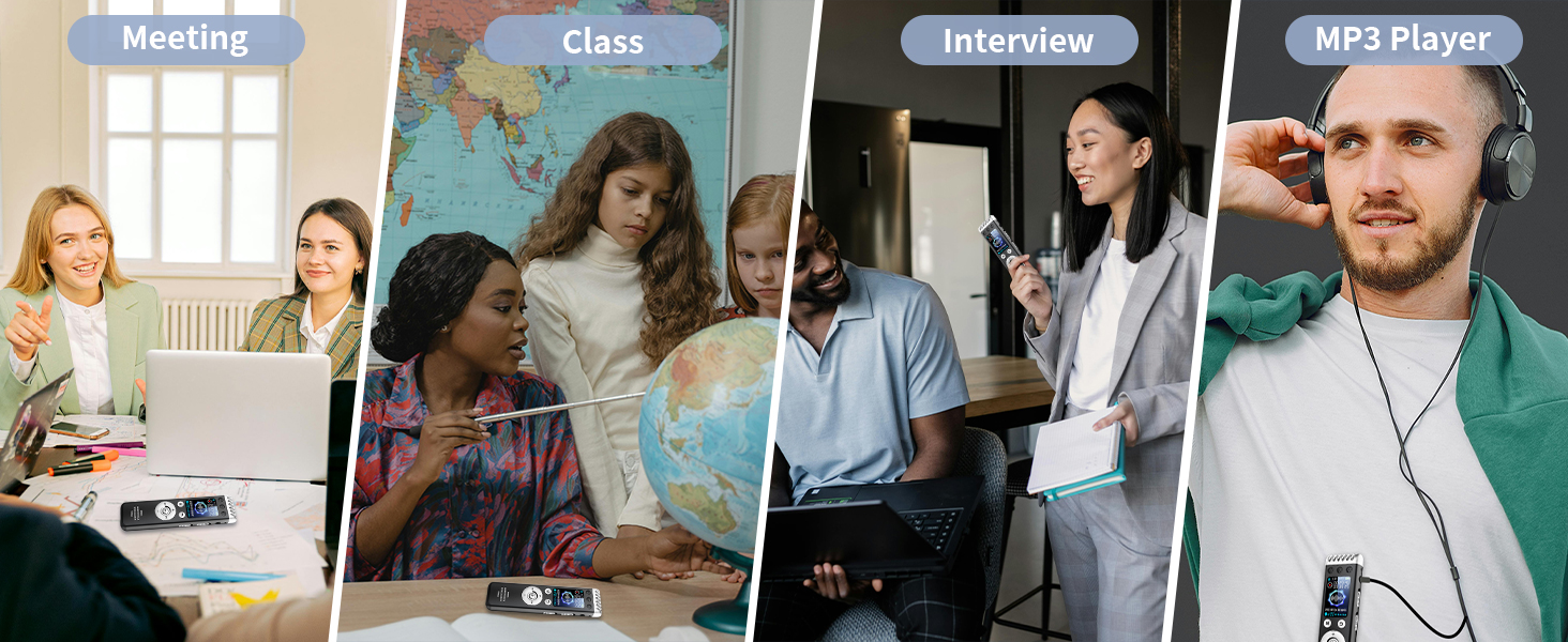 Digital coice recorder for meeting class interview