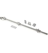 khtumeware 24 inches 1-Pack, Brushed Satin Nickel Solid Brass Dutch Door Surface Slide Latches &amp; ...