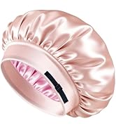BONNET QUEEN Silk Bonnet for Sleeping Women Satin Bonnet Hair Bonnet Adjustable Reversible Double...