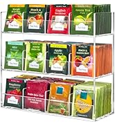 BEYGORM Acrylic Tea Bag Organizer for 216 Tea Packets, No Assembly Required, Display Holder for C...
