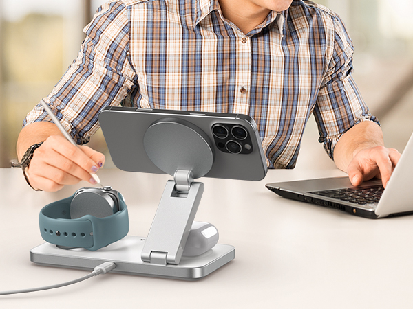 foldable 3 in 1 wireless charging station