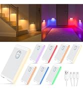 WILLED Motion Sensor Lights Indoor,RGB &amp; Warm White Motion Sensor Night Light,Wireless Color Chan...