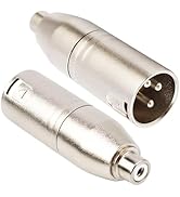 JOMLEY Female RCA to XLR Male Plug Cable Adapter, XLR to RCA Converter Audio Connector for Microp...