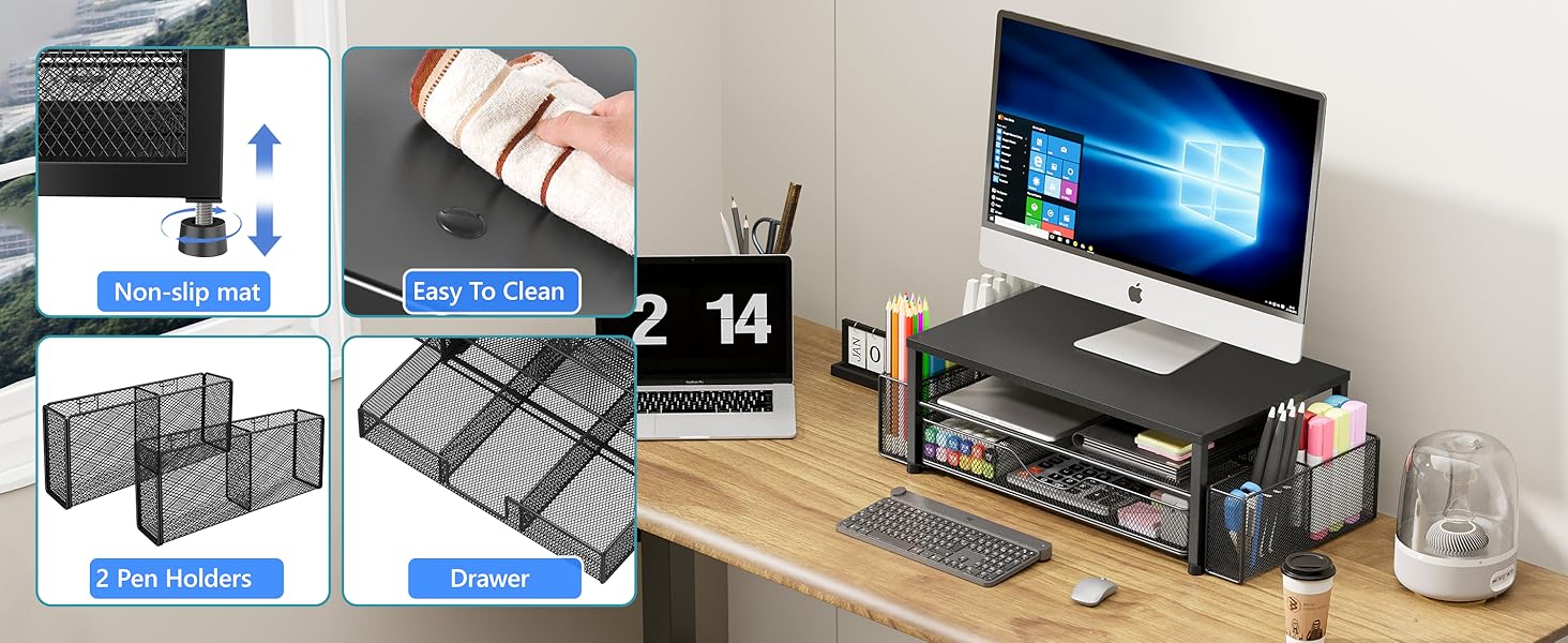 monitor stand for desk organizers and accessories computer stand riser office organization desktop