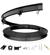 AJAZZ Ceiling Curtain Track, 9.8FT (3m), Black,Curtain Track Ceiling Mount, Sliding Curtains Trac...