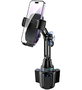 bokilino Cup Phone Mount for Car, [Upgraded Version] Universal Cup Phone Cradle Holder with Long ...