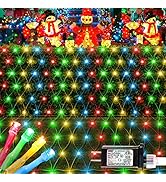 HEYFUNi Net Mesh String Lights, 360LED Multicolor Light Bulbs, 8 Lighting Modes, for Indoor Outdo...