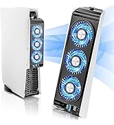 PS5 Cooling Fan with LED Light,Quiet and Efficient Cooling System for PS5 Cooler,2 Fan Speeds,USB...