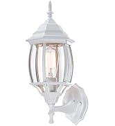 17 Inch White Outdoor Wall Light, Outside Porch Sconce White Outdoor Light Fixture for House Fron...