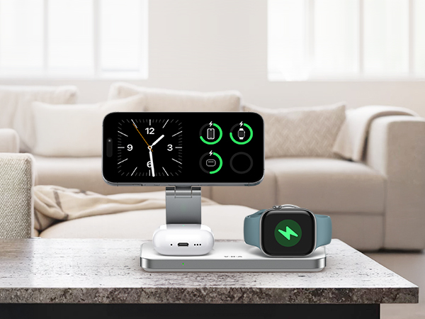foldable 3 in 1 wireless charging station