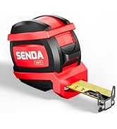 SENDA Tape Measure 16 FT - Retractable Measuring Tape with 1.26in Wide Blade &amp; Belt Clip, Magneti...