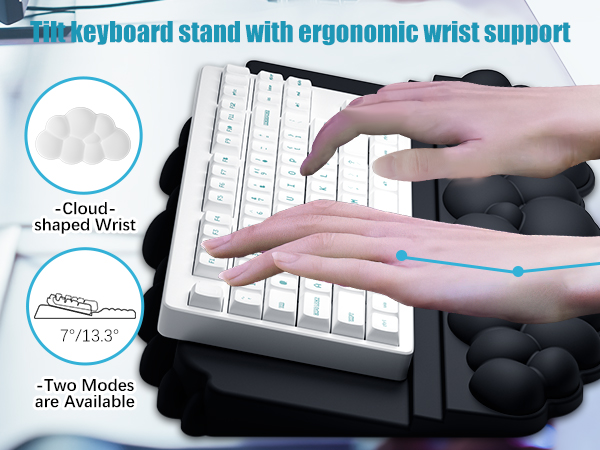 Comfy Ergonomic Keyboard Riser Holder for Office Home