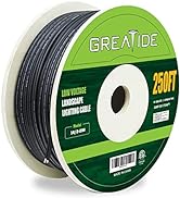 GREATIDE 14/2 Low Voltage Landscape Lighting Wire, Outdoor Direct Burial Cable, 14 Gauge 2 Conduc...
