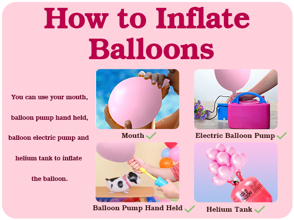 multiple pink latex balloons kit