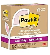 Post-it 100% Recycled Super Sticky Notes