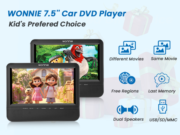 car dvd player dual screen