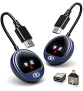 Wireless HDMI Transmitter and Receiver 4K with LED Display, 1080P 60Hz Wireless HDMI Extender 2.4...