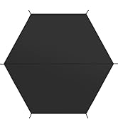 MASTERCANOPY Hexagonal Tent Footprint, 10x10FT Camping Mat Tarp with Storage Bag, Suitble for Ten...