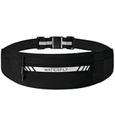 WATERFLY Running Belt Pack: Slim Breathable 4 Pocket Waist Bag for Men Women Sport Workout ...